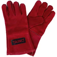 TAINO Grillhandschuhe Leder rot