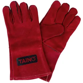 TAINO Grillhandschuhe Leder rot