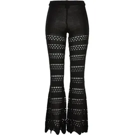 URBAN CLASSICS Flared Crochet Knit Leggings Urban Schwarz XL