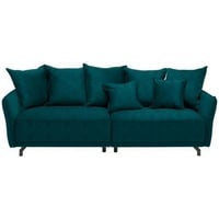 Carryhome Bigsofa, Petrol, Textil, Uni, 3-Sitzer, Füllung: Silikon,Silikon, 226x91x103 cm, Stoffauswahl, Wohnzimmer, Sofas & Couches, Sofas, Bigsofas