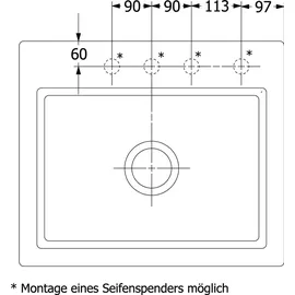 Villeroy & Boch Subway Style 60 S fossil + Handbetätigung
