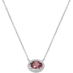 Giorgio Martello Milano Collier Ziersteine, Zirkonia weiß, Silber 925 Orange 