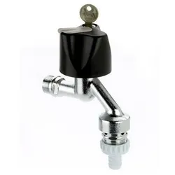 Bender Auslaufventil mit WASSER-SAFE Oberteil, abschliessbar, 1/2", matt verchromt