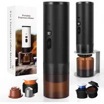 eirolace 3-in-1 Mini Espressomaschine 20 Bar schwarz