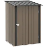 Fortuna Lai Gerätehaus, Braun, Metall, 100x160x103 cm, Aufbewahrung & Schutzhüllen, Geräteschuppen