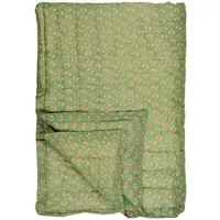 Ib laursen Quilt Charlotte grün mit pinken Blumen 170