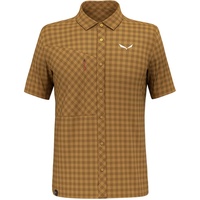 Salewa Puez Dry Short Sleeve Shirt Men, Golden Brown, S