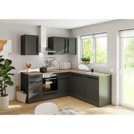 BASIC by Balculina Winkelküche Jazz L-Form 220 cm schwarz