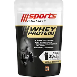 sports FACTORY Whey Proteinpulver 1,0 kg