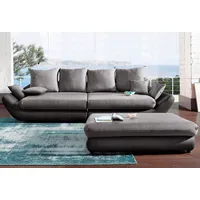 Trends by HG Big-Sofa Moon, frei im Raum stellbar schwarz
