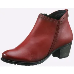 Stiefelette HEINE, Damen, Gr. 40, rot, Glattleder, Leder, sportlich, Schuhe