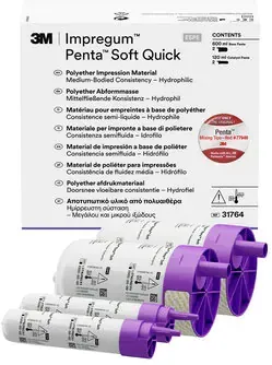3M | Impregum Penta Soft Quick | Polyether Abformmaterial für die Monophase | Refill-Packung | 2 x 360 ml