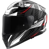 LS2 LS2, Integraler Motorradhelm VECTOR II CARBON SAVAGE White Red Grey, S