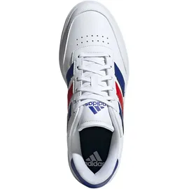 adidas Courtblock Herren Cloud White/Cloud White/Better Scarlet 44