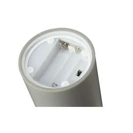 gartenundmoebel.de LED Kerze 17 cm grau