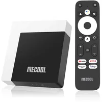 Android TV Box MECOOL KM7 Plus 2G+16G mit Netflix-zertifiziertem 4K-Streaming-Media-Player, zertifiziertem Sprachassistenten, Google Prime Video WiFi 5 Dual Band
