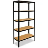 shelfplaza Schwerlastregal Metall 230x90x60 cm schwarz 5 Böden