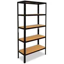 shelfplaza Schwerlastregal Metall 230x90x60 cm schwarz 5 Böden