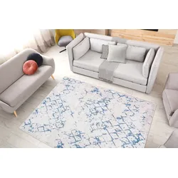 Lalee.Avenue Prisca AE 400 Weiß / Blau 120cm x 180cm