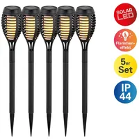 NÄVE LED-Solar-Erdspieß schwarz Kunststoff B/H/T/D: ca. 6x45x6x6 cm -