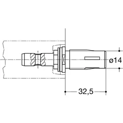 Befestigungszubehör BA 5.2 gerade - TS 40 - 50mm, Stahl verzinkt