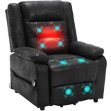 Elektrischer Relax- & Fernsehsessel mit Aufstehhilfe, Massage & Wärme, Liegefunk