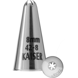 ORIGINAL KAISER Kaiser Sterntülle geschlossen 8 mm, Spritztülle, Edelstahl rostfrei, falz- und randfrei