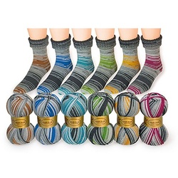 Woll Butt Socke 6-fach color