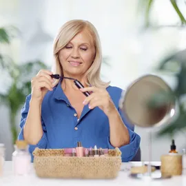 Relaxdays Aufbewahrungskorb geflochten aus Wasserhyazinthe mit Henkel 21 x 46 x 15 cm braun