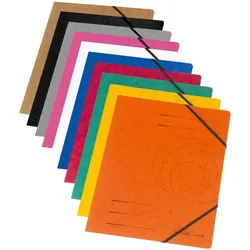 herlitz Eckspanner Easy Orga DIN A4 je 1x orange, gelb, grün, rot, blau, weiß, pink, grau, schwarz, braun