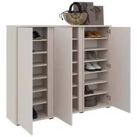 Xora Schuhschrank 145 x 120 x 34 cm 18 Fächer kaschmir