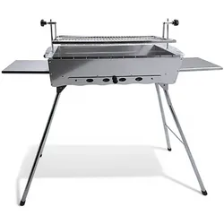 Grillpeter Mangal Astana Edelstahl 2 mm Schaschlickgrill Spießdreher 9 Spieße
