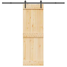 vidaXL Narvik rechts 70 x 210 cm Natürlich/Schwarz