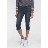 KangaROOS Caprijeans CAPRI-JEANS mit Gürtel (Set, mit abnehmbarem Gürtel) Skinny Fit, mit Schlitz, normale Leibhöhe blau 46