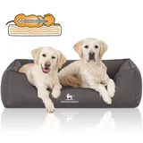 Knuffelwuff Tierbett Hundebett Leon, Orthopädisch grau 105 cm x 155 cm