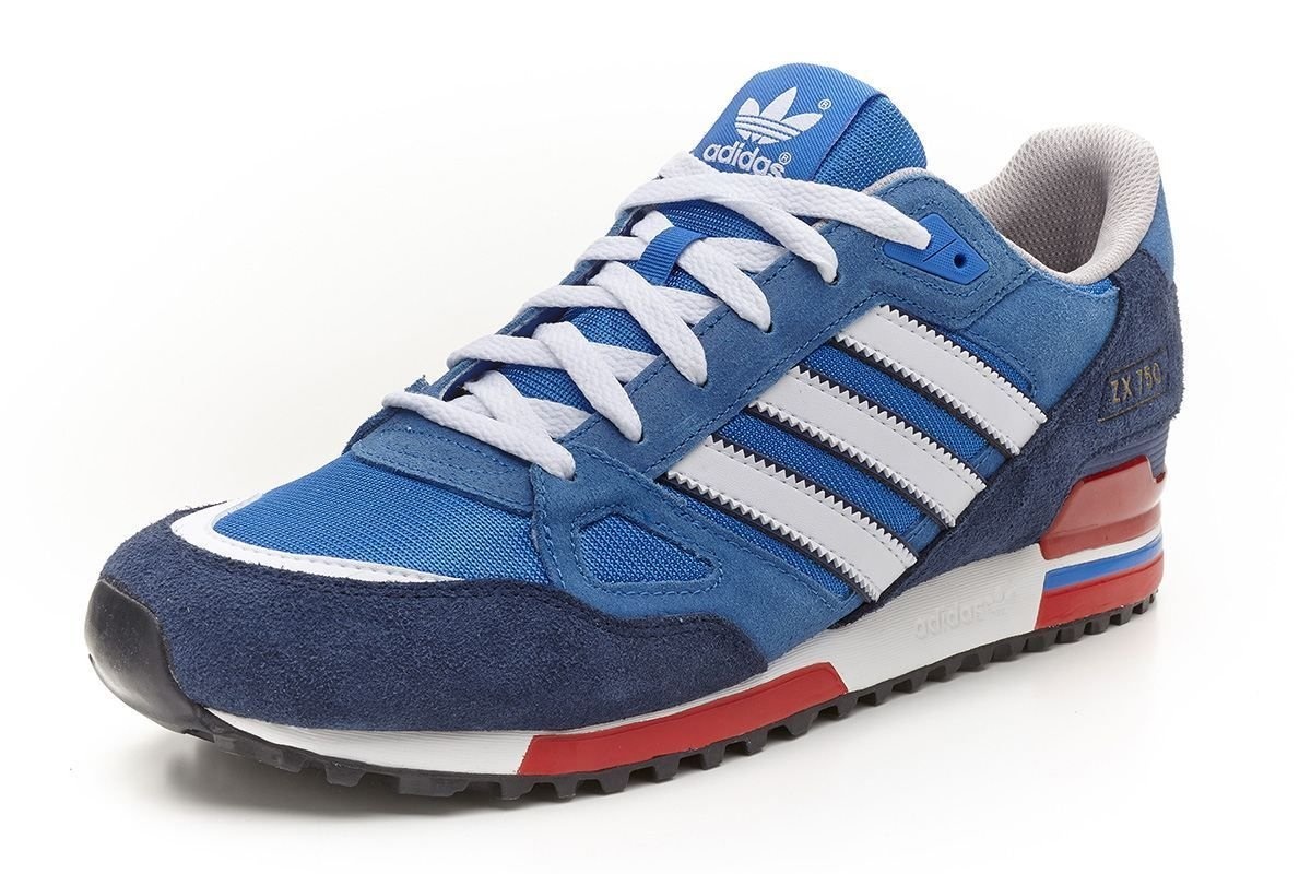 Adidas Originals Herren-ZX 750 Schuhe (43 1/3, blau / rot / weiß)