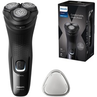 Philips Shaver Series 3000X – Elektrischer Nass- und Trockenrasierer für Männer in Schwarz, mit SkinProtect-Technologie, ausklappbarem Bartschneider (Modell X3001/00)