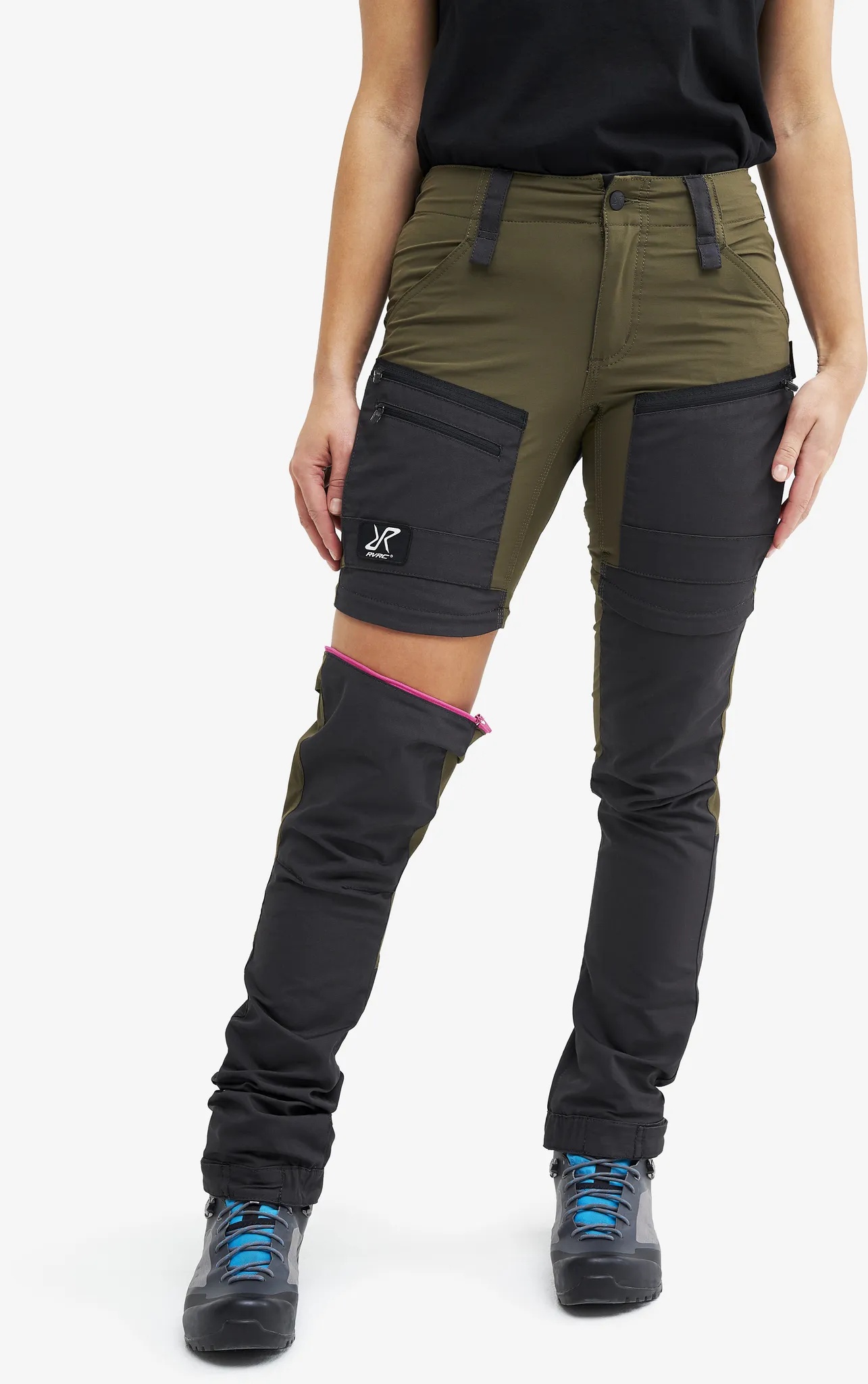 RVRC GP Pro Zip-off Pants Damen Dark Olive, Größe:2XL - Zip-off-hosen - Grün