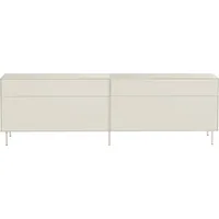 Lowboard LEGER HOME BY LENA GERCKE "Essentials" Sideboards Gr. B/H/T: 224 cm x 72 cm x 42 cm, 4, grau (warmgrau) Lowboards