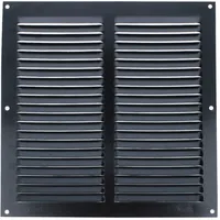MS Beschläge Schwarzes Lüftungsgitter 250x250mm Netz Insektenschutzgitter Zu- Abluftgitter
