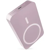 EMOS Powerbank WI 1046, 10000 mAh MagSafe mit Passthrough und Wireless-Charging, USB-C-Ausgang inkl. Kabel - für iPhone, Smartphone, - rosa, B0551S - Rosa