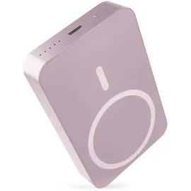 EMOS Powerbank WI 1046, 10000 mAh MagSafe mit Passthrough und Wireless-Charging, USB-C-Ausgang inkl. Kabel - für iPhone, Smartphone, - rosa, B0551S - Rosa