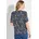 Blusenshirt Druck Blau 46