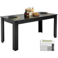 Vevor Rechteckiger Esstisch Küchentisch (nur Tisch) Esszimmertisch 160cm Schwarz