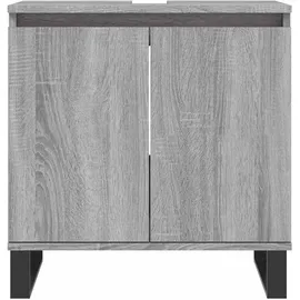 vidaXL Badschrank Grau Sonoma 58x33x60 cm Holzwerkstoff