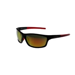 PRIMETTA Sonnenbrille schwarz mit roter Scheibe verspiegelt