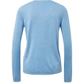 Tom Tailor Front Logo Coin Pullover Mit V-ausschnitt Sea Blue Melange M