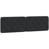 vidaXL Kopfteil-Kissen Schwarz 180 cm Samt
