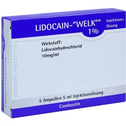 Lidocain Welk 1% Injektionslösung Ampull 5X5 ml