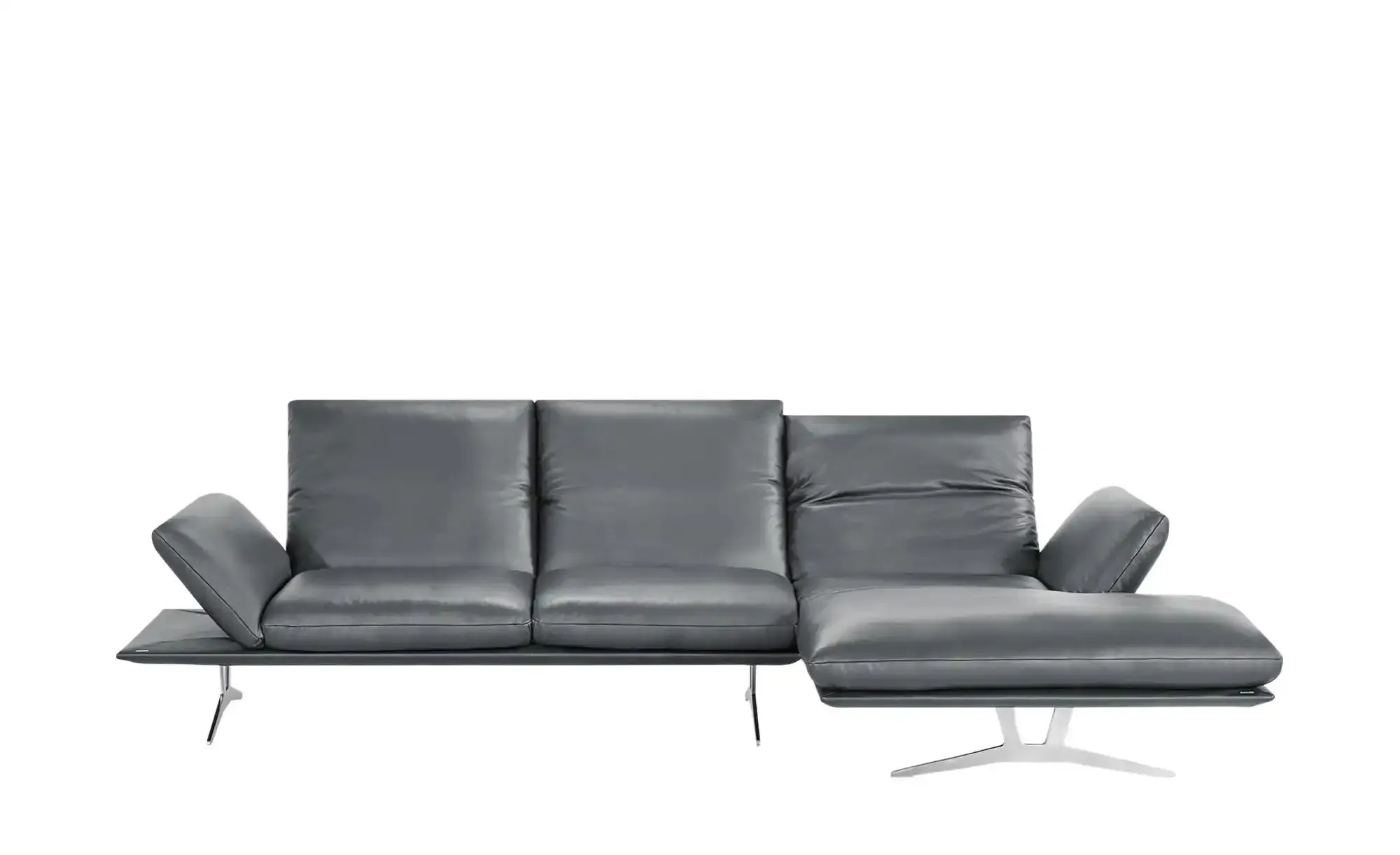 KOINOR Ecksofa Echtleder Francis , grau , Maße (cm): B: 314 H: 93 T: 159.0